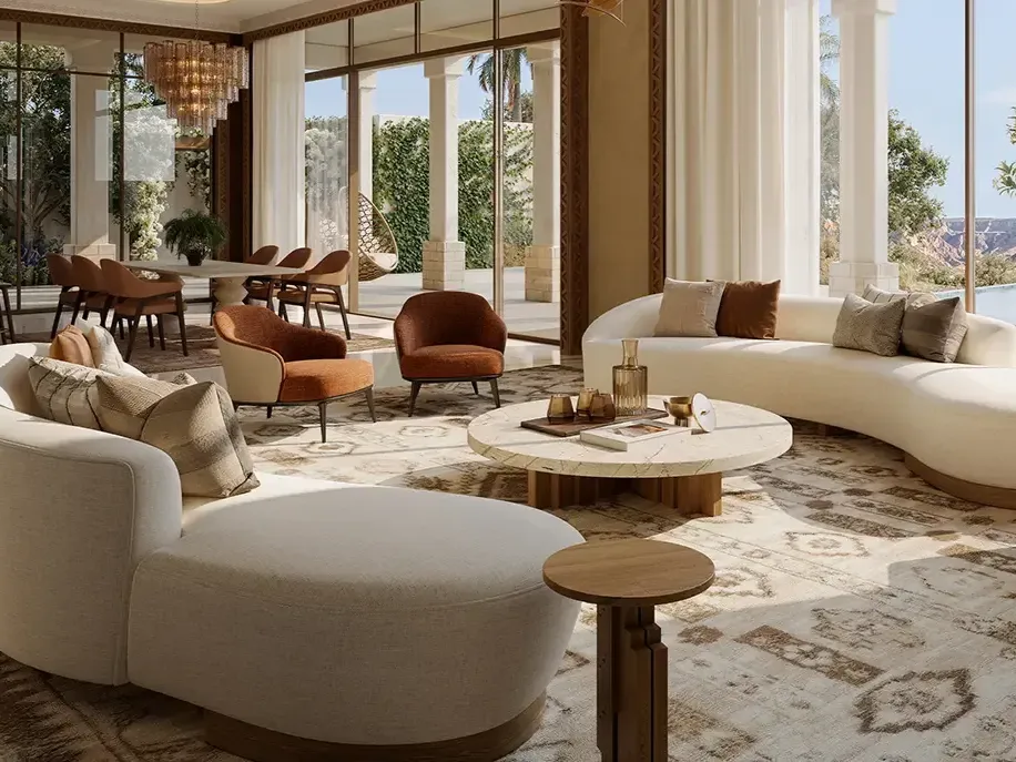 Trump Mansions villa, living room